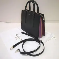 Paul Smith　ポールスミス　コンサティーナ　2way　レザー バッグ　黒