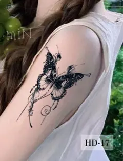 【新作】ジャグアタトゥーシール＊HD-17 蝶　バタフライ