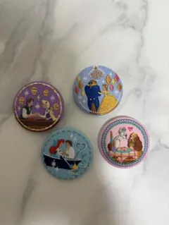 ディズニーキャラクターズ　刺繍缶バッジ　美女と野獣【24時間以内に発送】