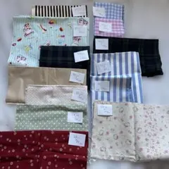 コットン生地セット 多様なデザイン ストライプ　ドット　まとめて