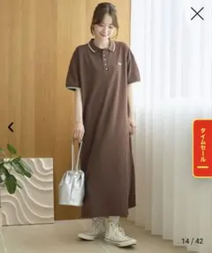 coen【Penneys（ぺニーズ）別注】ベーシックアソートポロ襟ワンピース