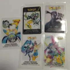 新品　ポケモン 初音ミク ポケミクライブ ららぽーと 特典 クリアカード コンプ