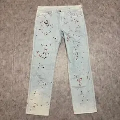 ペイント加工 デニムパンツ グランジ Y2K archive ストリート
