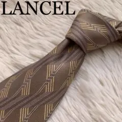 【人気ブランド】ランセル LANCEL ネクタイ 幾何学模様 総柄 最高級シルク