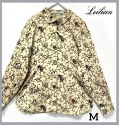 LEILIAN レリアンのブラウス　隠しボタン　かわいい　日本製　M