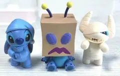 ディズニー　スティッチ　コスチュームフィギュア3体セット