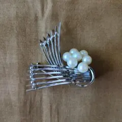 ヴィンテージ シルバーパールブローチ
