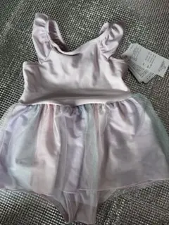 キッズ　女の子　薄紫色 フリル付き水着 110cm 新品未使用