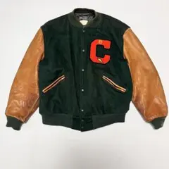 希少 バトウィン 80s USA製 スタジャン レザー袖 ワッペン L