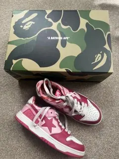 ♡様BAPE KAWS PINK CAMO iT sta sk8 スニーカー