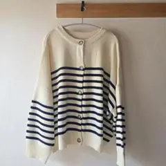 Samansa Mos2ストライプ2wayニットFサイズ サマンサモスモス