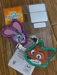 しまむら　ズートピア2 コラボ　前髪クリップ ニック ジュディ　ディズニー