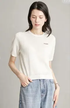 美品MilaOwenウォッシャブルレースライクニットプルオーバーFのサムネイル