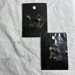 小さな黒猫　刺繍　ワッペン