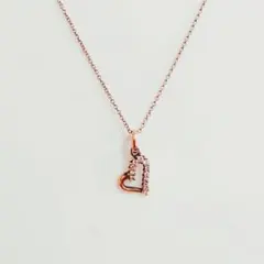 シルバージュエリー　オープンハート　925　ネックレス　銅古美