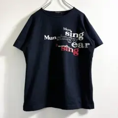マンシングウェア◇ロゴプリント　半袖Tシャツ　ネイビー　紺　ラメ　レディースのサムネイル