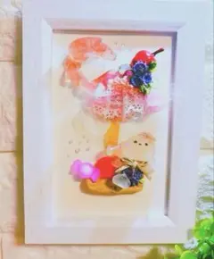 シーグラスアート　桃色月パフェ№02 9／30迄3900