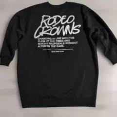 RODEO CROWNS スウェット トレーナー ワンピース ブラック