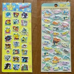 【海外限定】ポケモン2種　ぷっくりシール　立体　マシュマロシール【正規品】