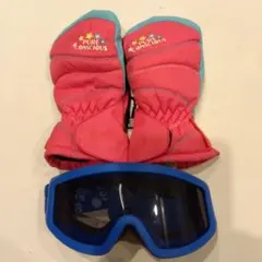 PURE CONSCIOUS 子供用ミトン ピンク ゴーグル