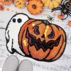 ハロウィン マット 玄関マット おばけ ジャックオランタン かぼちゃ パンプキン