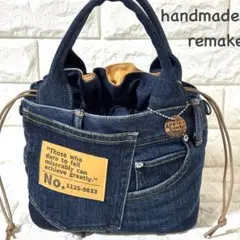 【handmade】 ●デニムリメイク　●トートバック●巾着バッグ