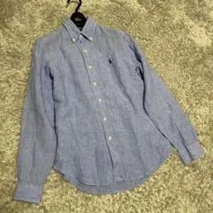 極美品　モデルラルフローレン　リネンシャツ麻　現行タグ国内正規品冷房対策