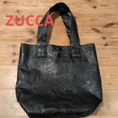 【美品】zucca 黒 レザートートバッグ A4 定価18,000円