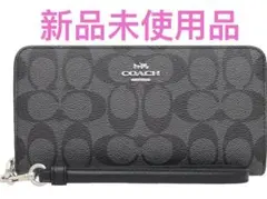 COACH 長財布 コーチ シグネチャー ストラップ付きアウトレット品 新品