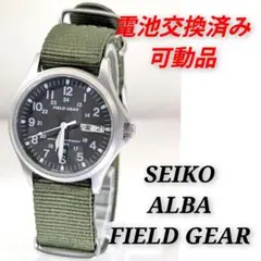 SEIKO ALBA FIELD GEAR 電池ベルト交換済V-21 - メルカリ