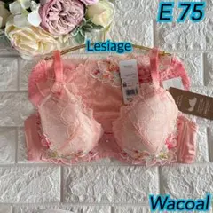 Wacoal Lesiage上下セットE75❣️オレンジ色︎✿素敵*₊PB2820