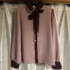 韓国　ピンク　ブラウス