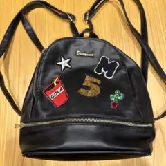 Dearlywish 刺繍パッチ付きリュック 黒