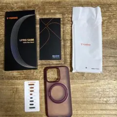 iPhone 15 Pro ケース 赤 半透明 TORRAS