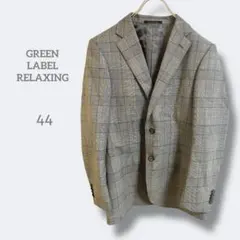 2681 【XXL】グレンチェックジャケット　シングル　美品　裏ポケット　ウール