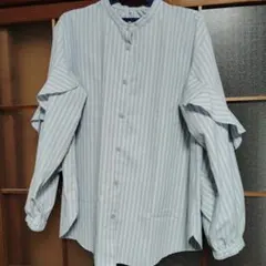 ストライプ フリル