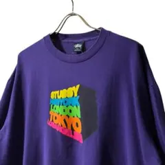 90s USA製 stussy “都市“ プリント Tシャツ
