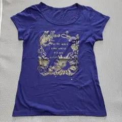 美品　リップスター　ブルー　半袖Tシャツ サイズ2 金色プリントのサムネイル