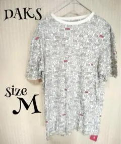 DAKS/Mサイズ/肌触り/Tシャツ/イングランド製/バス/総柄/メンズのサムネイル