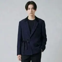 FACTOTUM ファクトタム ネップ 羽織 ジャケット ダークブルー