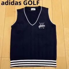 adidas GOLF アディダスゴルフ　ケーブルニット　ベスト　ネイビー　M