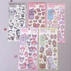 正規品 サンリオキャラクターズ モンチッチ 平成はっぴーフォンステッカー セット