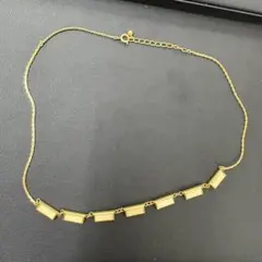ゴールドカラー スクエアモチーフ ネックレス