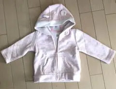 baby GAP クマ耳パーカー　ピンク　裏起毛　70cm
