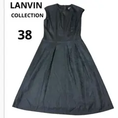 ランバンコレクション　LANVIN レリアン　日本製ノースリーブワンピース　総柄のサムネイル