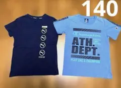 PUMAとChampion半袖Tシャツ　２枚 140 紺色とブルー