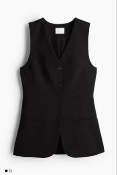 H&M 黒　ブラック　ベスト　ジレ