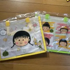ちびまる子ちゃん。クリアーナイロンバッグ。2点。KIRIN。