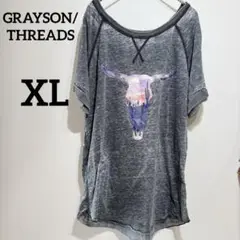 GRAYSON/THREADS 【XL】牛頭 グラフィック Tシャツ 半袖