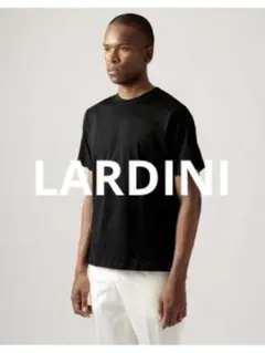 【新品定価5.3万】LARDINI　コットンシルクジャージーTシャツ 黒のサムネイル